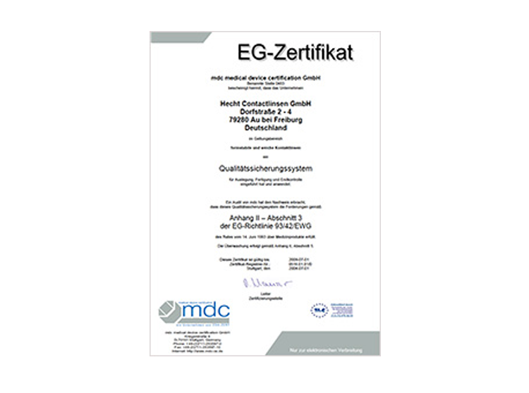 2004 - EG-Zertifikat (93/42 EWG)
